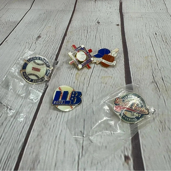 vintage little league world series hat cap pins set of 6 80s 90s-2000s baseball - Picture 1 of 10